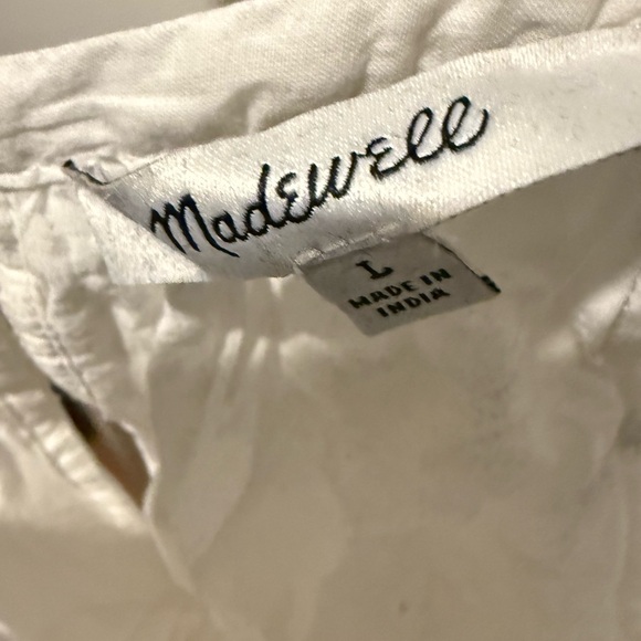 Madewell Embroidered Drop-Waist Maxi Dress Floral Eyelet Size Large bachelorette - Picture 9 of 11